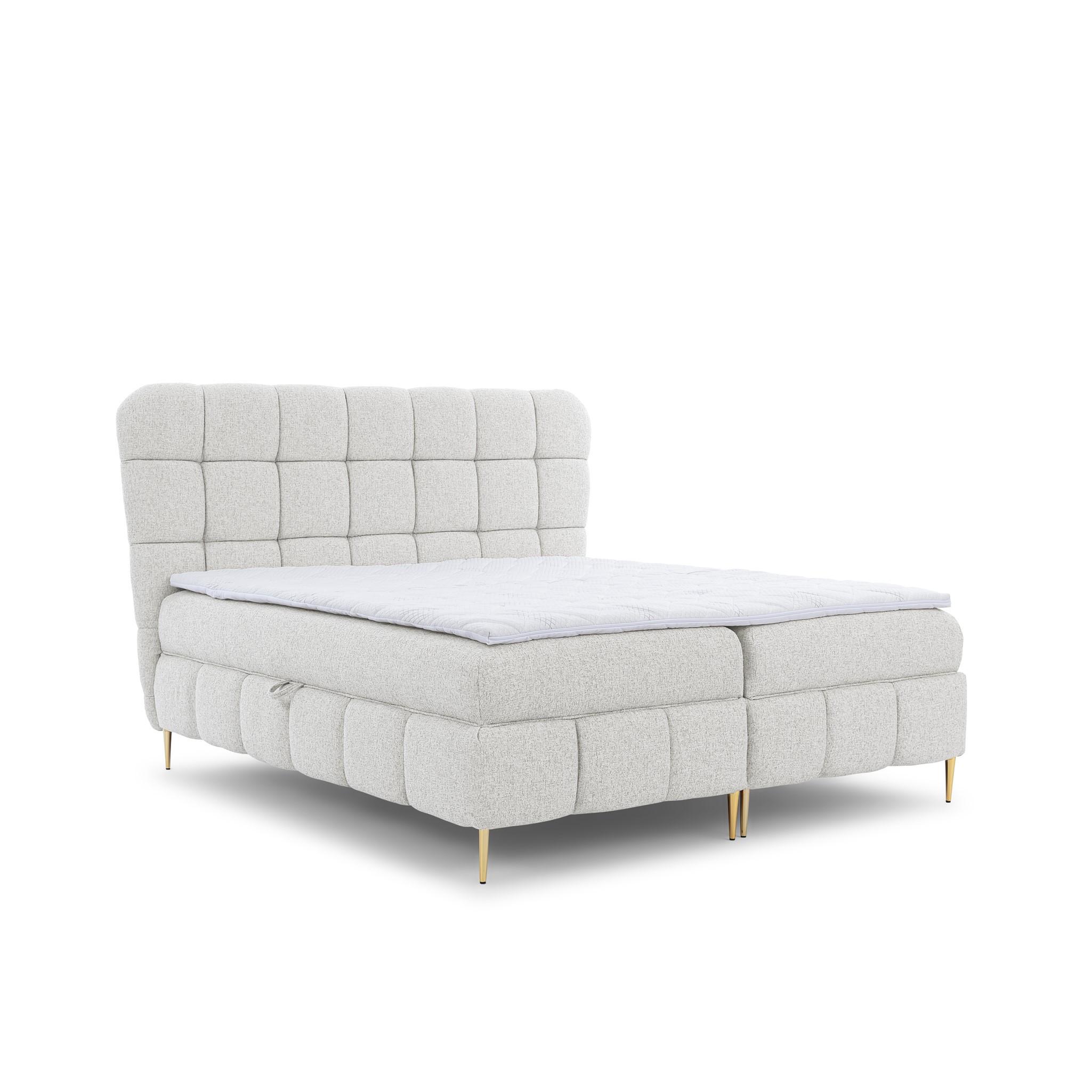 BOXBETT Grazia In Corbett - Creme, Holzwerkstoff/Textil (180/200cm) - Fun Möbel