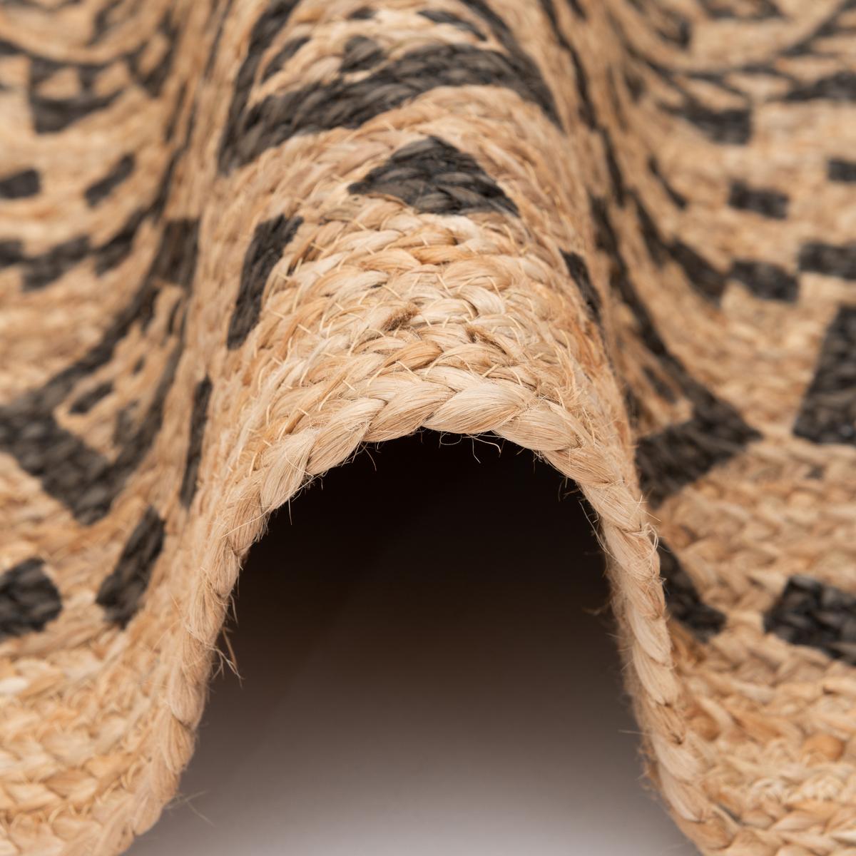 HANDGEFERTIGT JUTE TEPPICH NELE ETHNO RUND - Beige, Textil (120/120cm) - Pergamon
