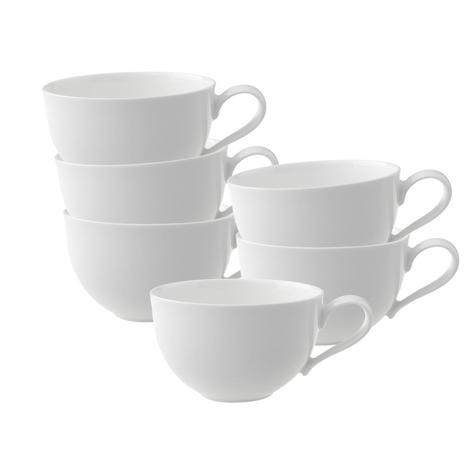 CAPPUCCINOTASSEN New Cottage Basic weiß 290 ml 6er Set - Weiß, Keramik (0.29L) - Villeroy & Boch