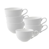 CAPPUCCINOTASSEN New Cottage Basic weiß 290 ml 6er Set - Weiß, Keramik (0.29L) - Villeroy & Boch