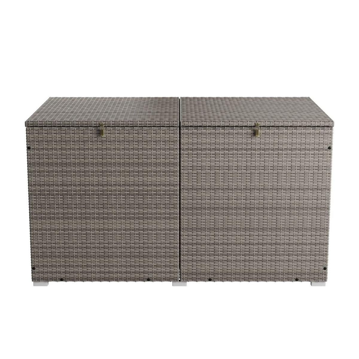 AUFLAGENBOX Ikaria grau-meliert - Grau, Kunststoff (145/80/83cm) - Juskys