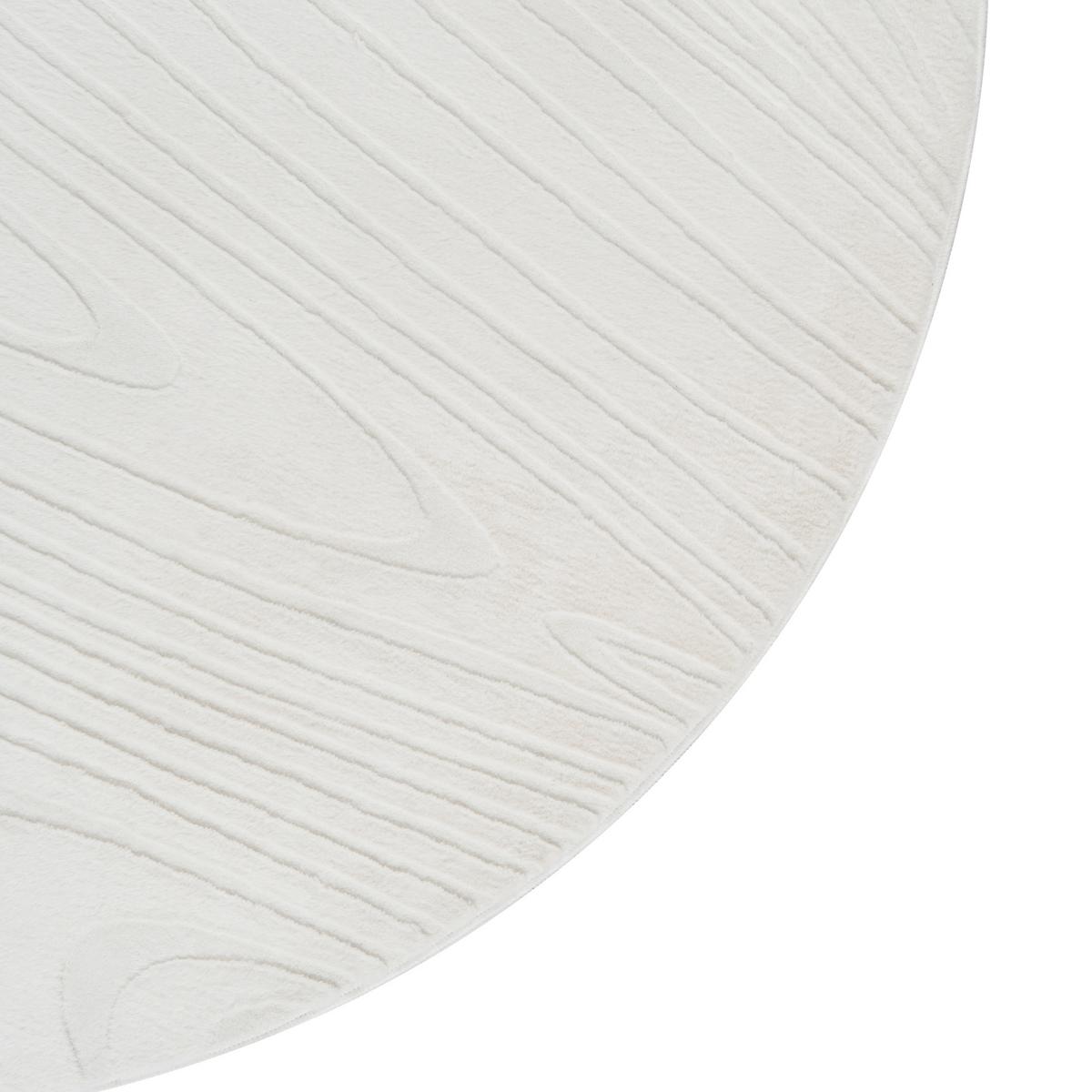 KUNSTFELLTEPPICH Cremeweiß 160 cm Ontake - Creme/Weiß, Kunststoff (160/160cm) - Beliani