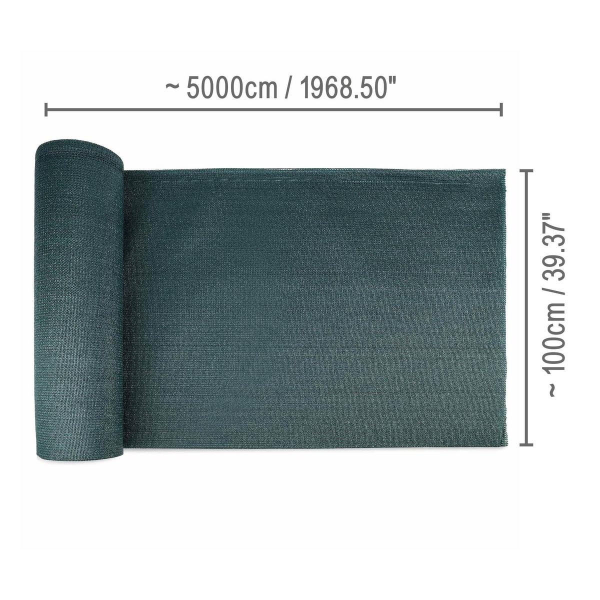 SICHTSCHUTZZAUN SolVision SG80 100/5000 cm Grün - Grün, Kunststoff (5000/100cm) - Sol Royal