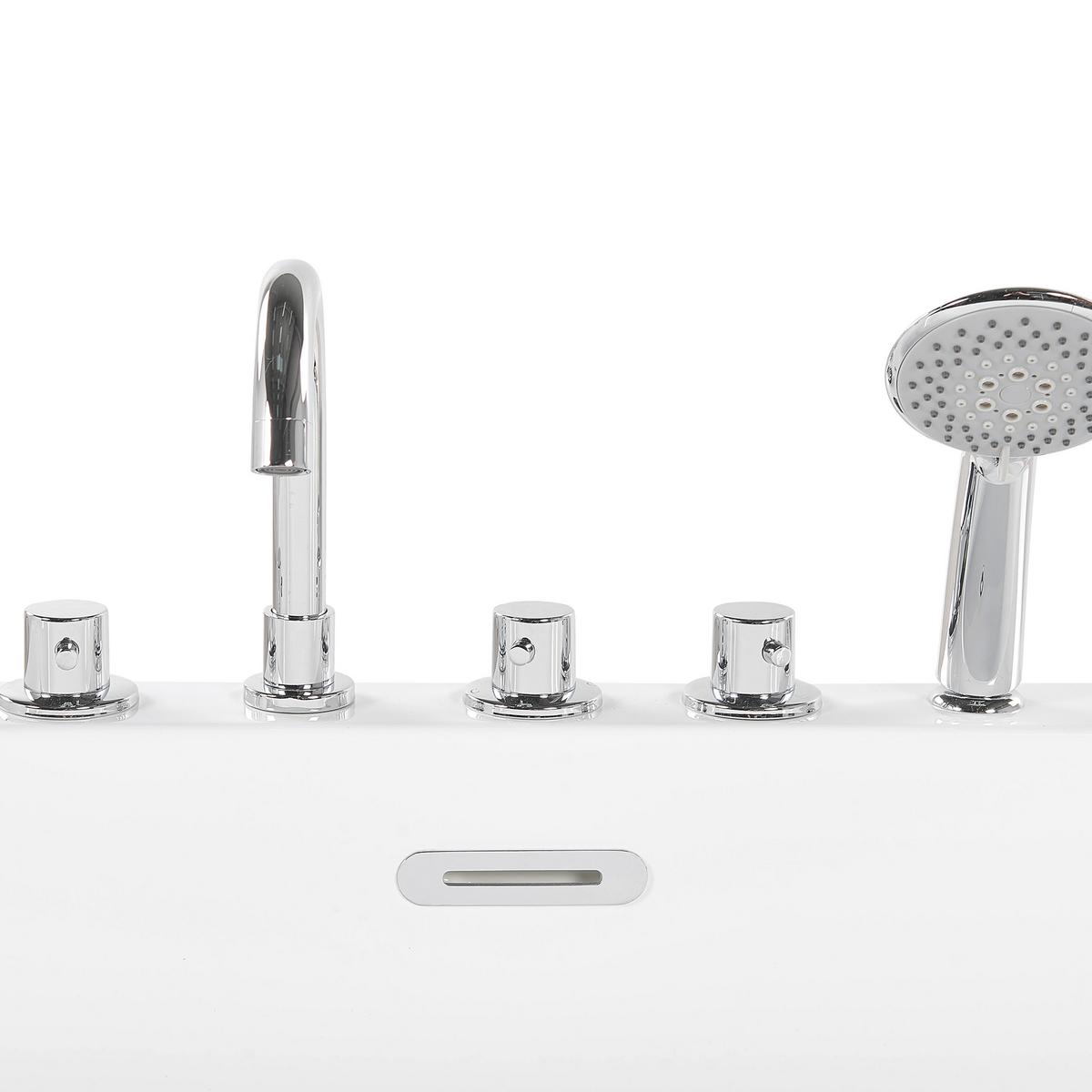 BADEWANNE FREISTEHEND 80x170x83 cm weiß Rotso - Weiß, Kunststoff (80/83/170cm) - Beliani