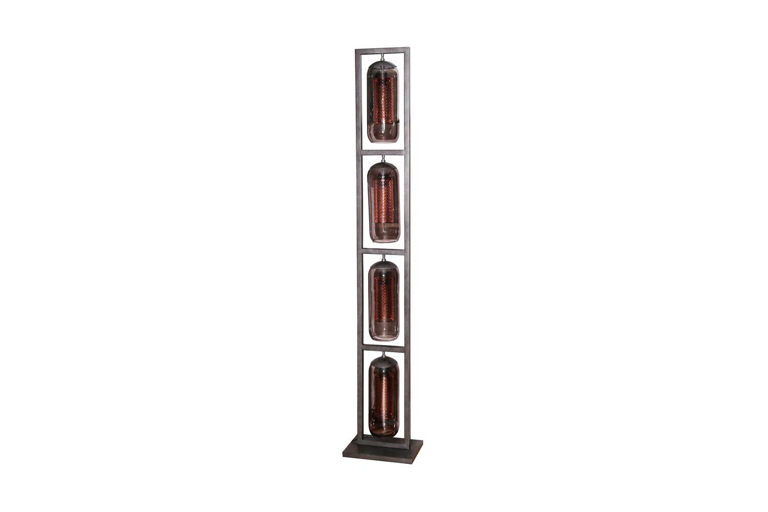 STEHLAMPE TRIEST Schwarz Glas - Schwarz, Glas (23/34/190cm) - KAWOLA