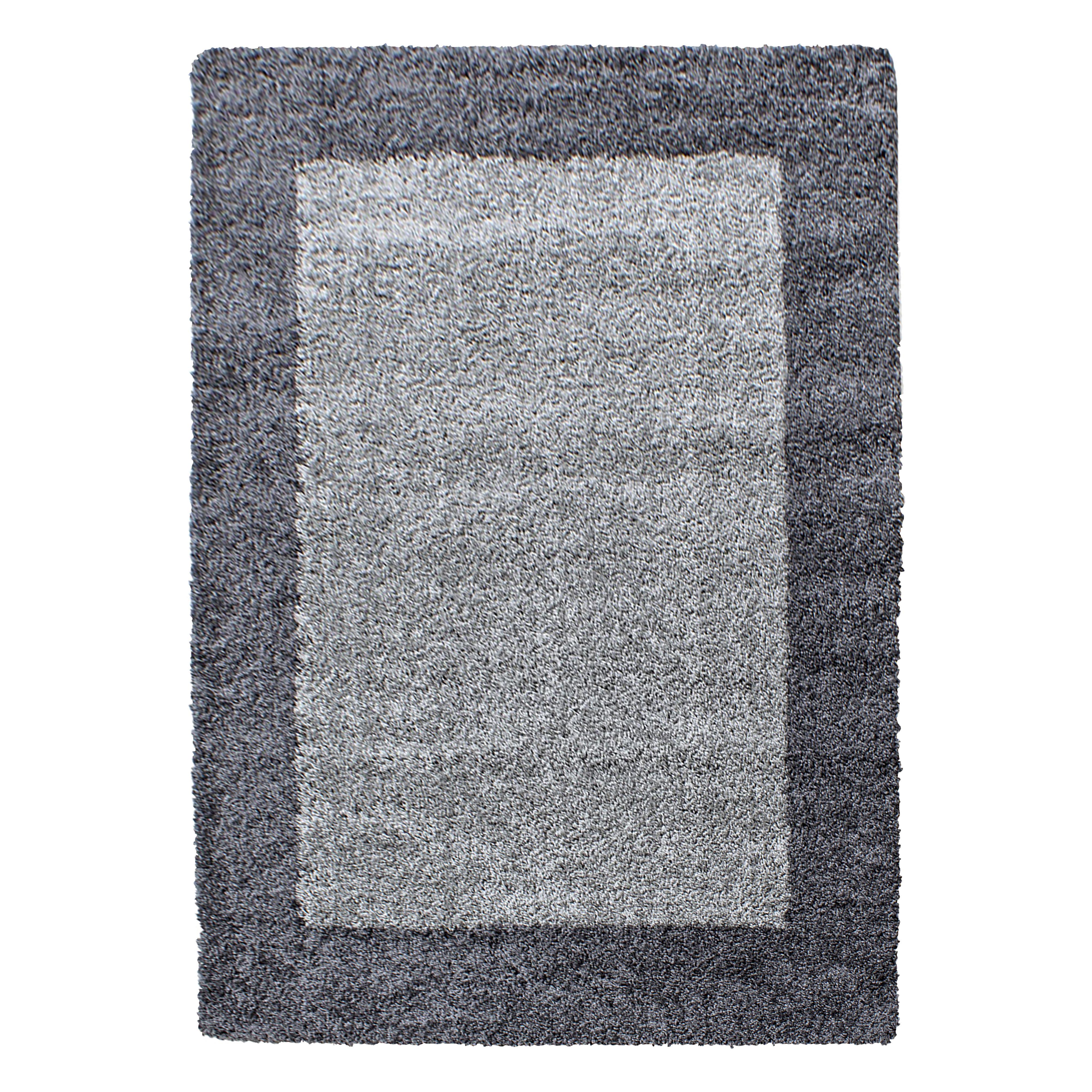 HOCHFLORTEPPICH RHEIN, mit Bordüre, Grau, 300 x 400 cm - Grau, Textil (400/300cm) - KADIMA DESIGN