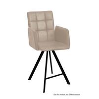 THEKENSTUHL drehbar (2er-Set) Devalyn 52x108x60 Schwarz/Natur - Schwarz/Naturfarben, Kunststoff (60/108/52cm) - 58aufmkessel