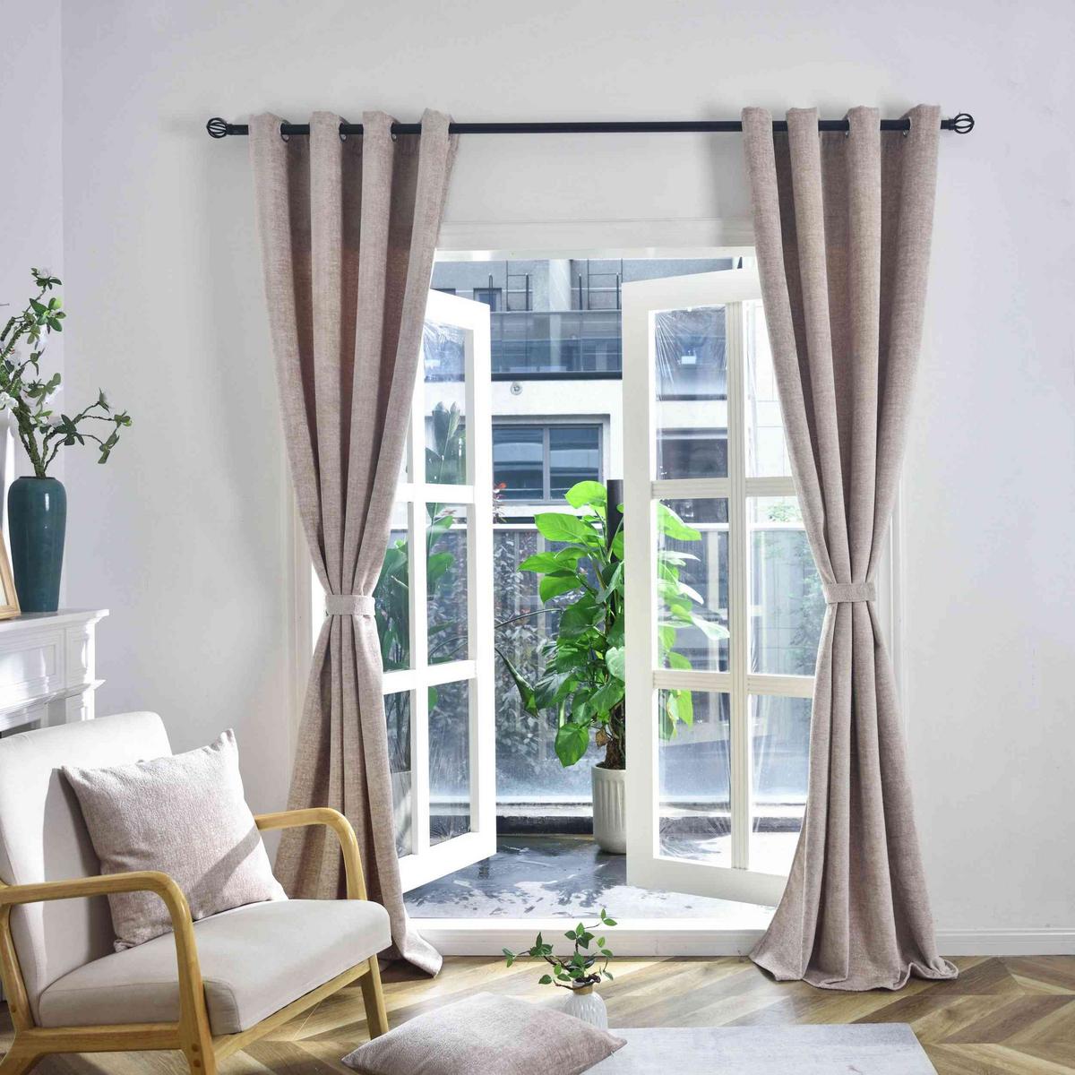 VORHANG 2ER SET »Nürnberg« HxB 245x135 cm Beige - Beige, Textil (135/245cm) - Gardinenbox
