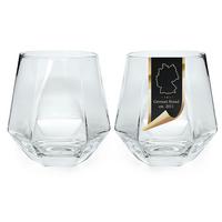 TRINKGLAS SET im Hexagon Design 240 ml (2-tlg) - Transparent, Glas - Intirilife
