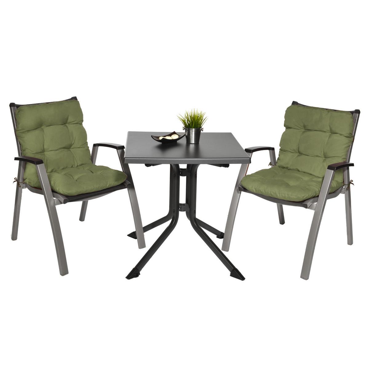 NIEDERLEHNER Flair NL 100x50x8cm Olivgrün (2tlg) - Olivgrün, Textil (50/100cm) - Beautissu 