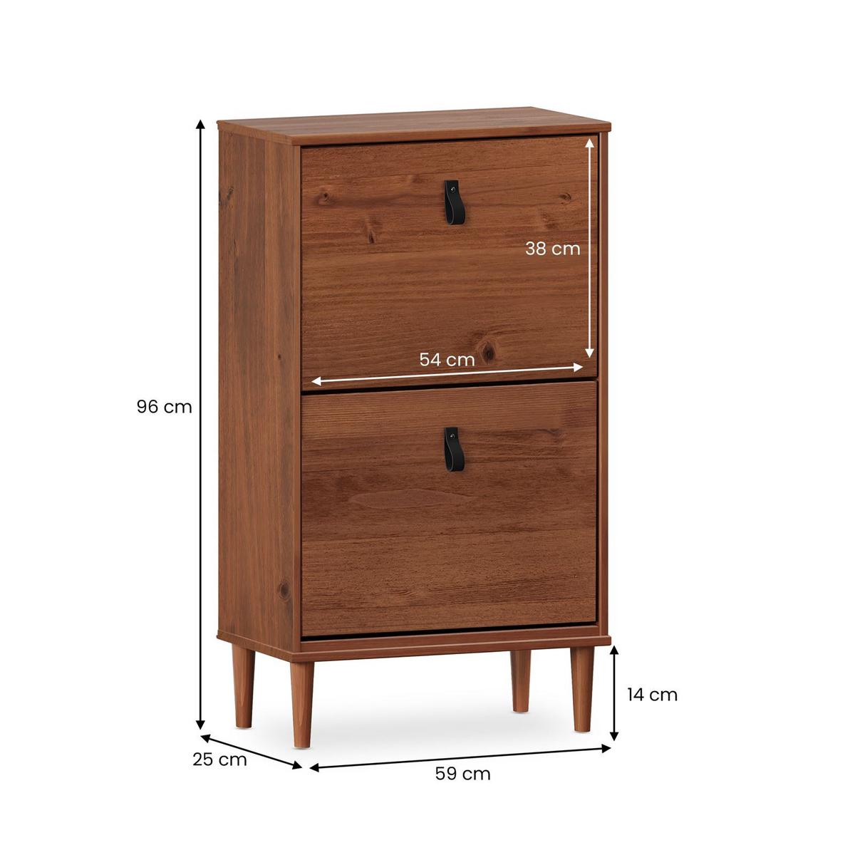 SCHUHKIPPER MIKKA Kastanie - Kastanienfarben, Holz (59/96/25cm) - IDIMEX