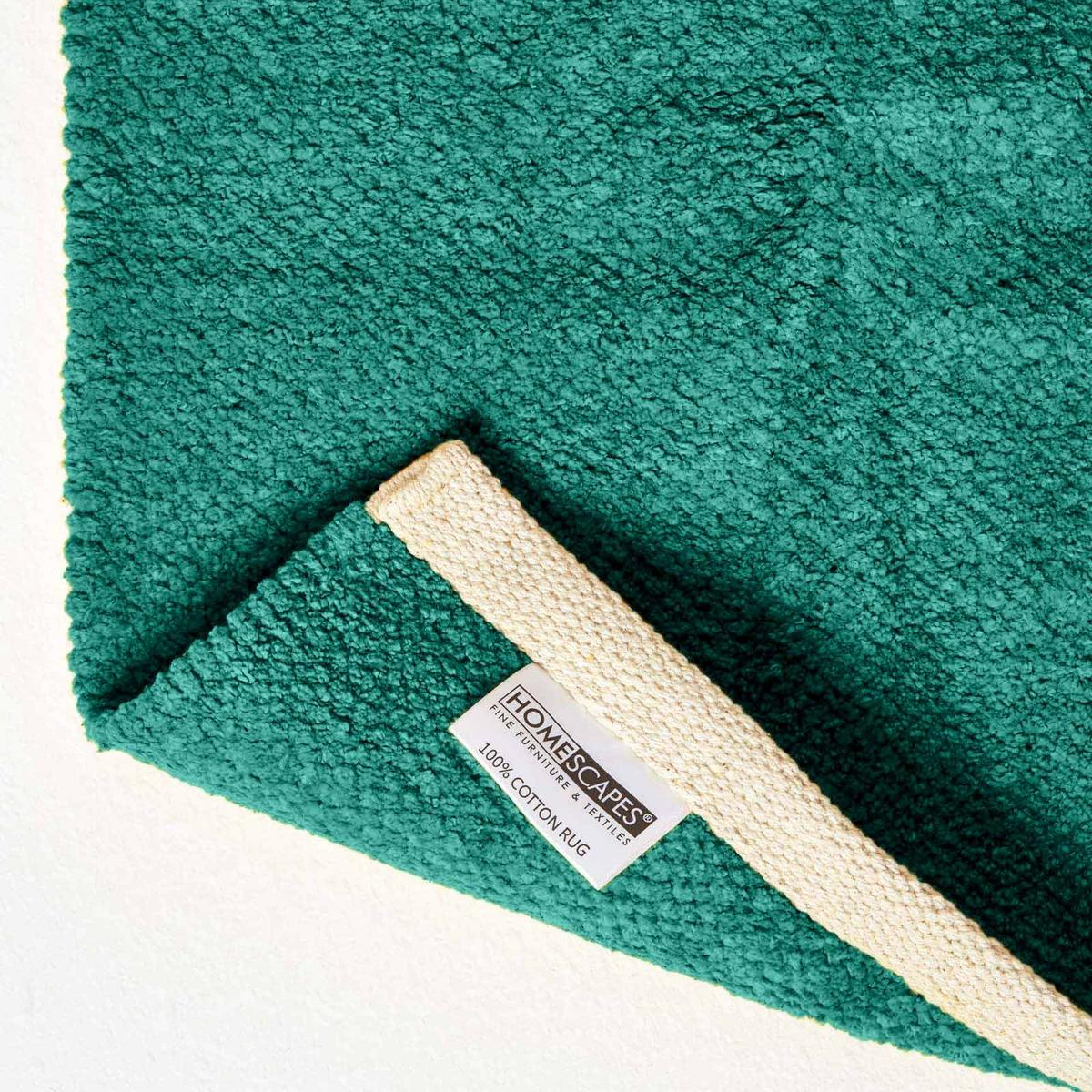 HANDWEBTEPPICH Chenille 110/170 cm - Petrol, Textil (110/170cm) - Homescapes