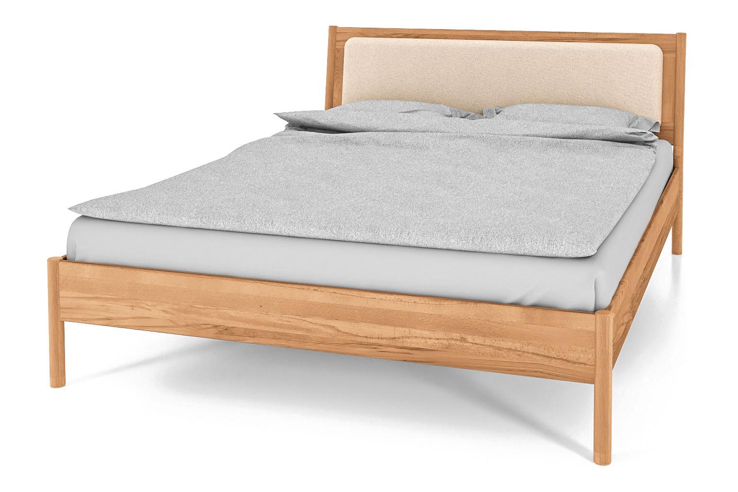 BETT MIT POLSTERKOPFTEIL INA 80x200 Kernbuche - Ecru, Holz (80/200cm) - byoak