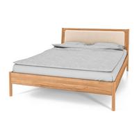 BETT MIT POLSTERKOPFTEIL INA 80x220 Kernbuche - Ecru, Holz (80/220cm) - byoak