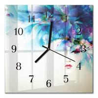 WANDUHR aus Glas 30x30 cm - Abstraktion - Blau, Glas (30/30/0.4cm) - TULUP