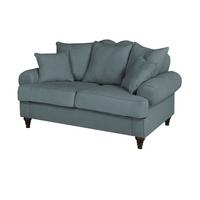 SOFA grau Landhaus, Couch 2-Sitzer 170 cm - Grau, Holz/Textil (170/95/100cm) - Furn.Design