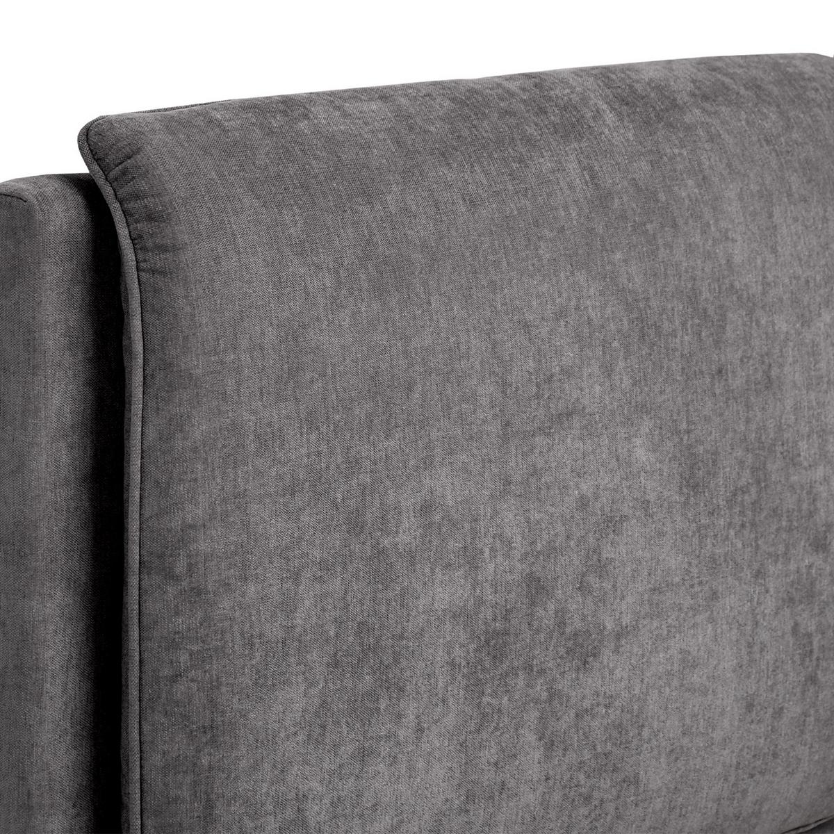 POLSTERBETT Nuit, Doppelbett 160x200 cm mit Schaumstoffmatratze 10 cm, Chenille-Stoff, Dunkelgrau - Dunkelgrau, Textil (160/200cm) - Beautysofa