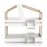 ETAGENBETT 90x200 H214 cm - TIMBER - Weiß, Holzwerkstoff (200/90cm) - Calicosy