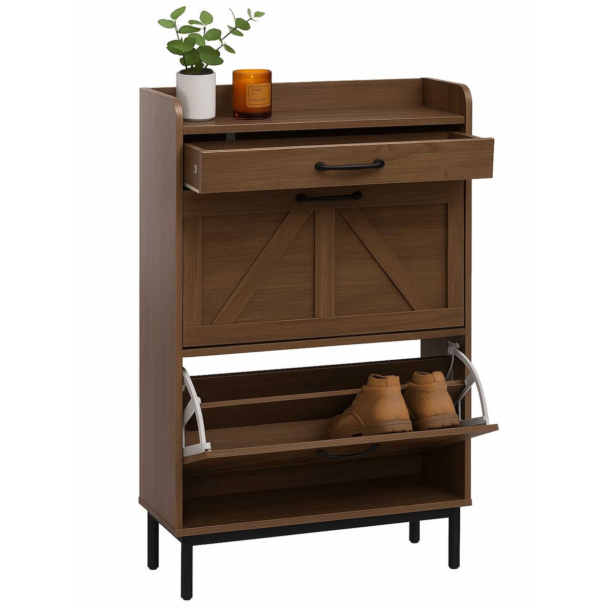SCHUHKIPPER Braun - Braun, Holz (60/95/24cm) - MCW