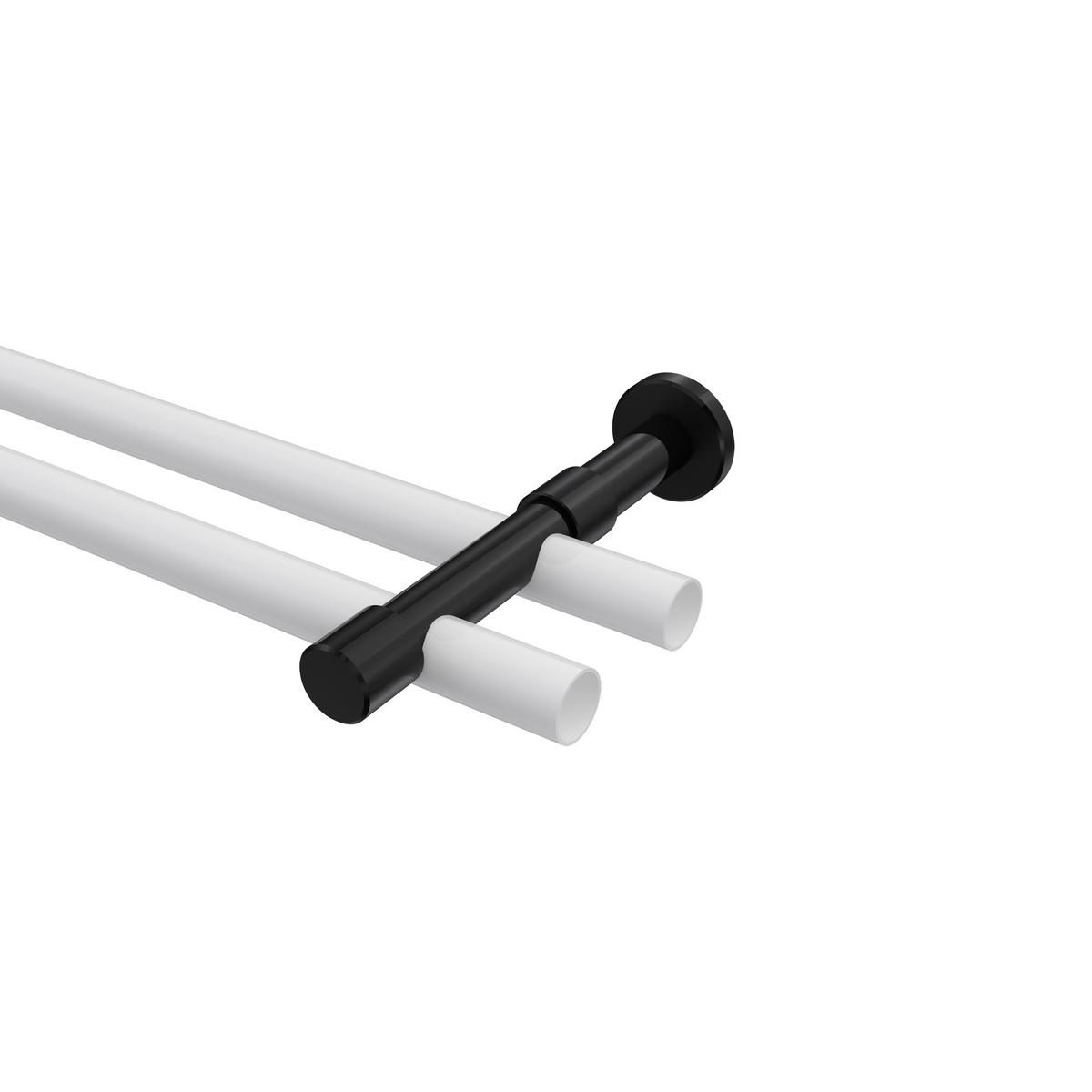 TRÄGER FÜR GARDINENSTANGEN 20 mm Ø, Prestige 2-läufig, Schwarz - Schwarz, Metall (16.2/4/4cm) - INTERDECO