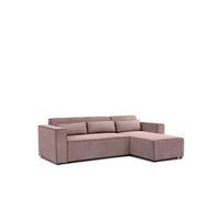 ECKSOFA Schlafsofa Waldo In Poso - Altrosa, Holzwerkstoff/Textil (260/173cm) - Fun Möbel