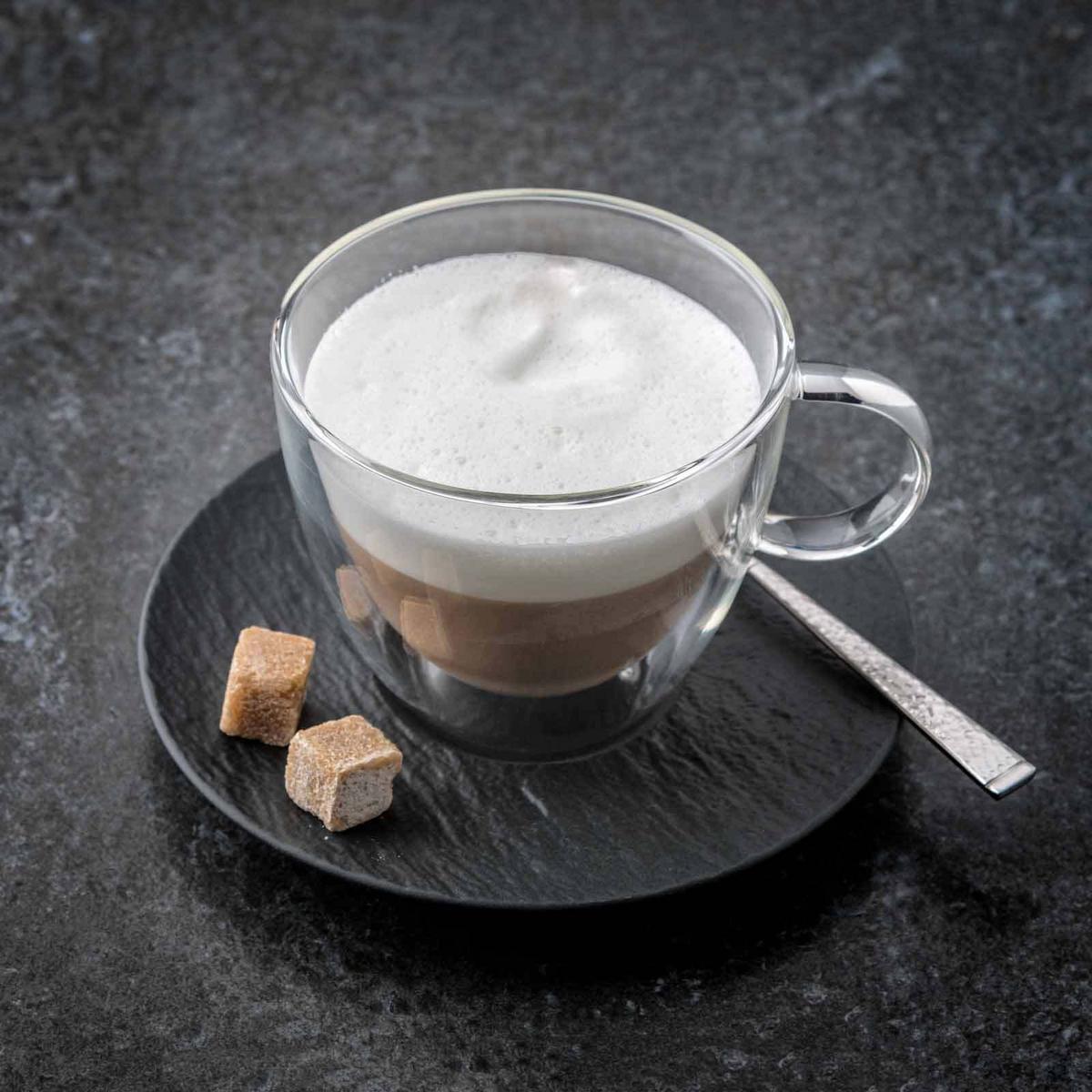 CAFÉ AU LAIT-SET Manufacture Rock schwarz 250 ml 6er Set - Schwarz, Glas/Keramik (0.25L) - Villeroy & Boch