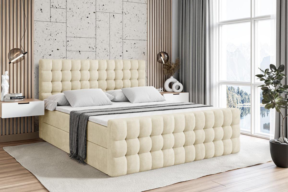 BOXBETT VIONE-Z - 140 x 200 - H4 - Beige - Beige, Holzwerkstoff (140/200cm) - ALTDECOR