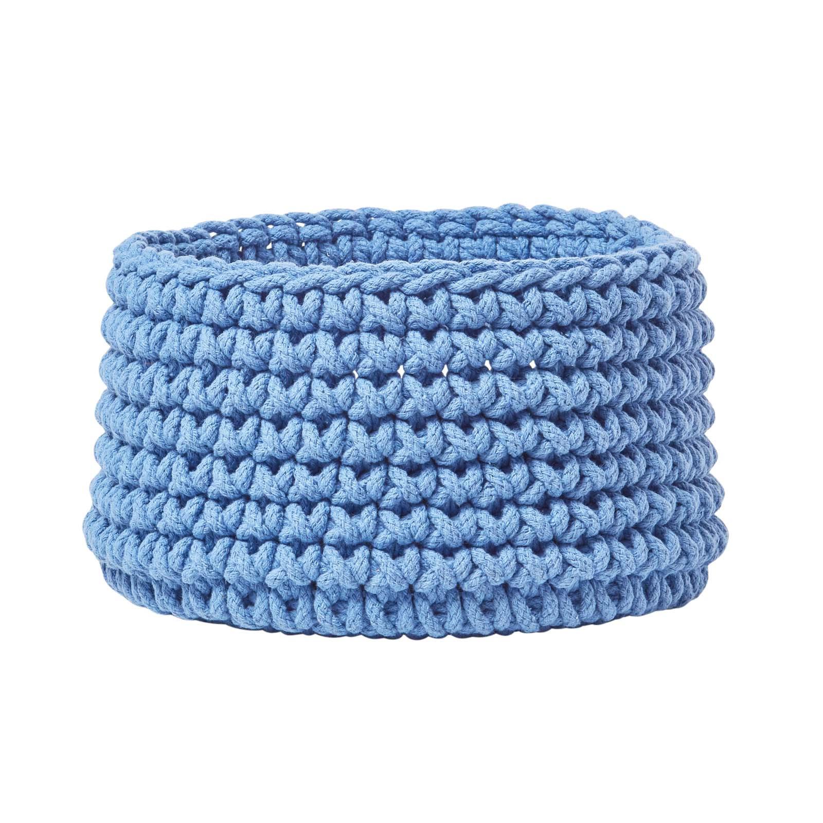 AUFBEWAHRUNGSKORB Baumwolle 37/21 cm - Blau, Textil (37/37/21cm) - Homescapes