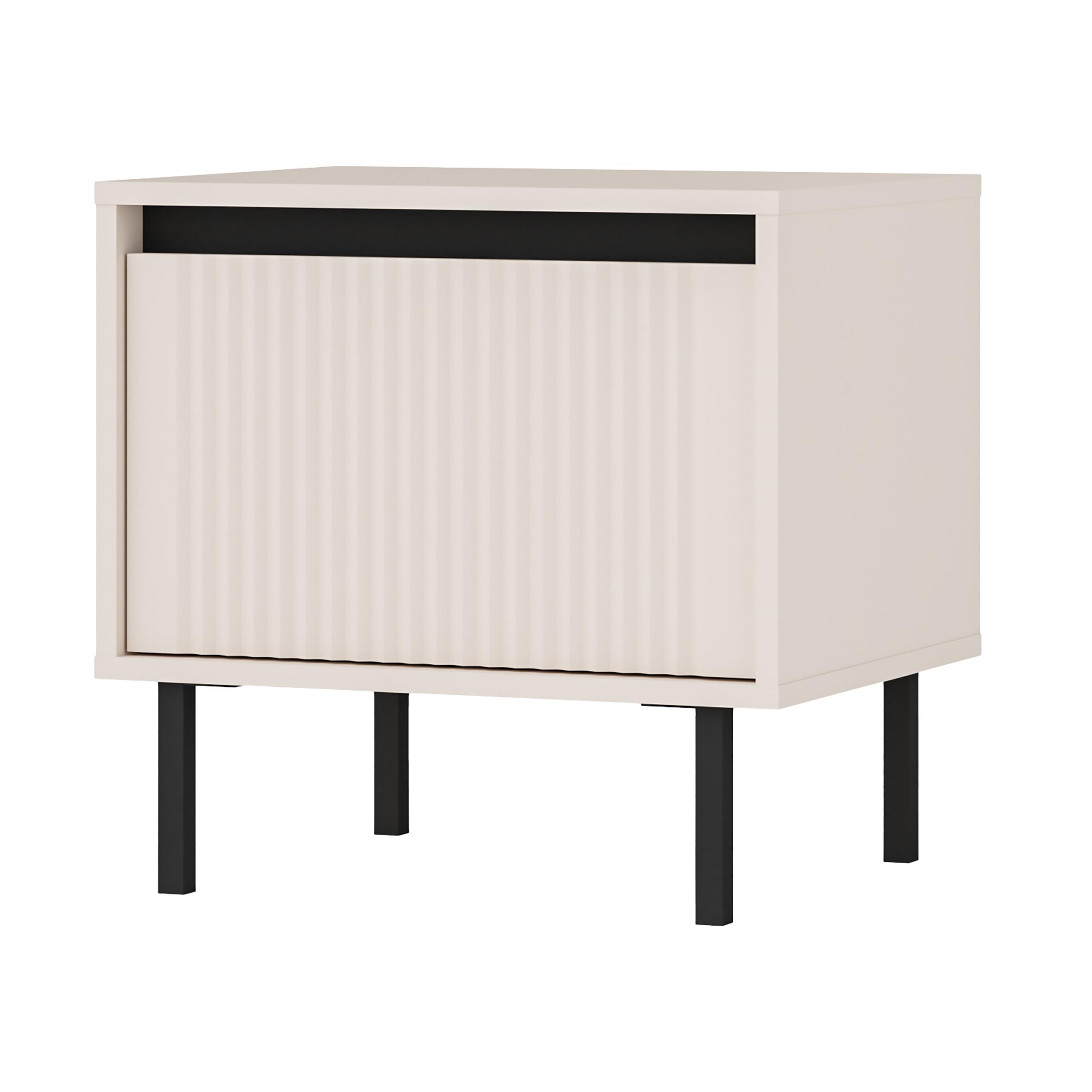 NACHTTISCH OSTIA 51,8/50/40 cm Beige - Beige, Holzwerkstoff (51.8/50/40cm) - MASSENO