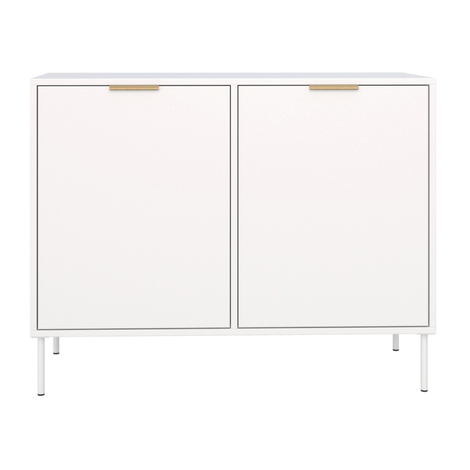SIDEBOARD Vena Weiß 100 cm - Goldfarben/Weiß, Holzwerkstoff/Kunststoff (100.6/86/40cm) - Selsey