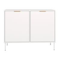 SIDEBOARD Vena Weiß 100 cm - Goldfarben/Weiß, Holzwerkstoff/Kunststoff (100.6/86/40cm) - Selsey
