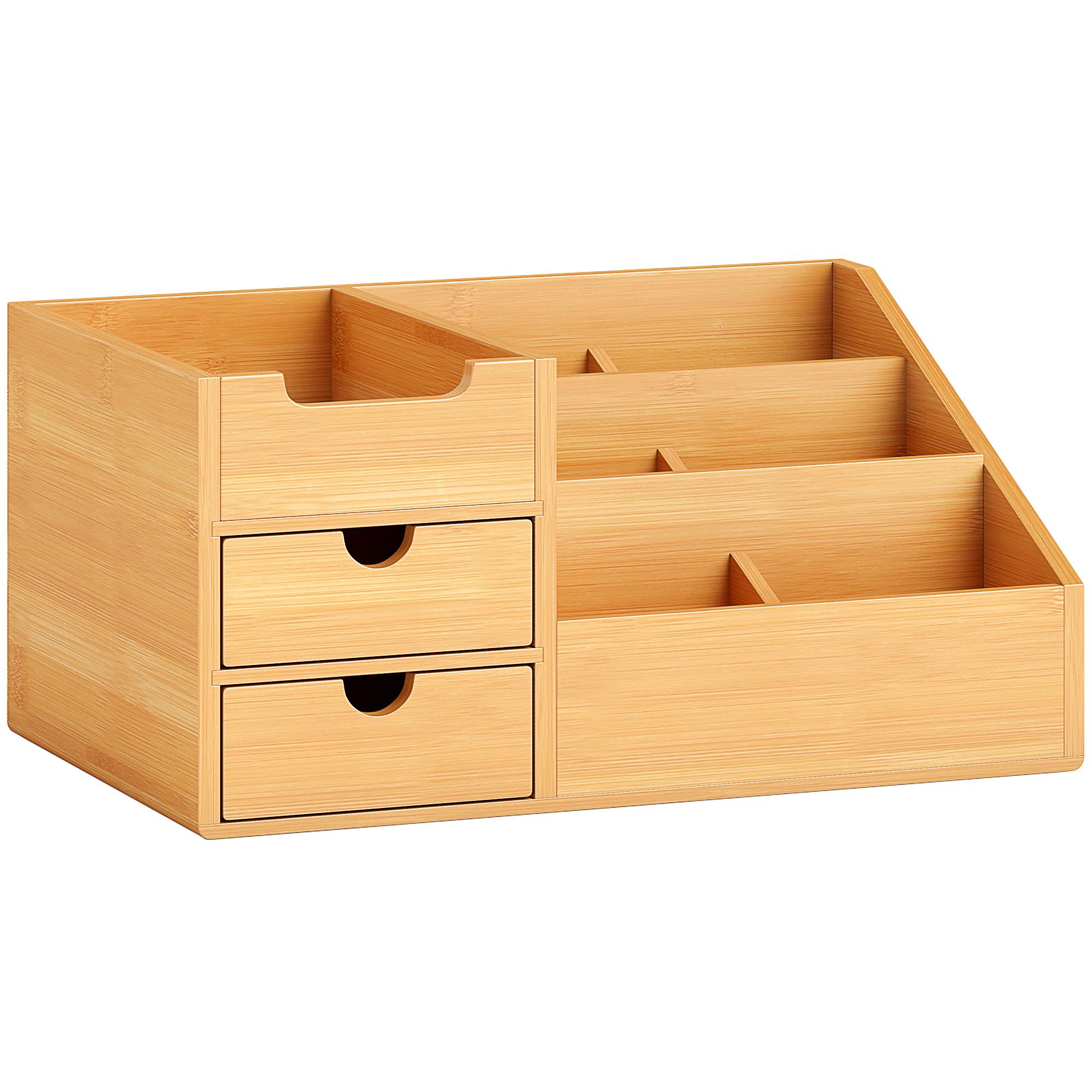 SCHREIBTISCHORGANIZER - Naturfarben, Holz (20.5/33/15.5cm) - HOMCOM