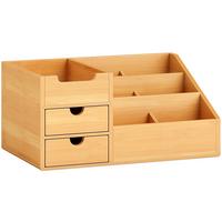 SCHREIBTISCHORGANIZER - Naturfarben, Holz (20.5/33/15.5cm) - HOMCOM