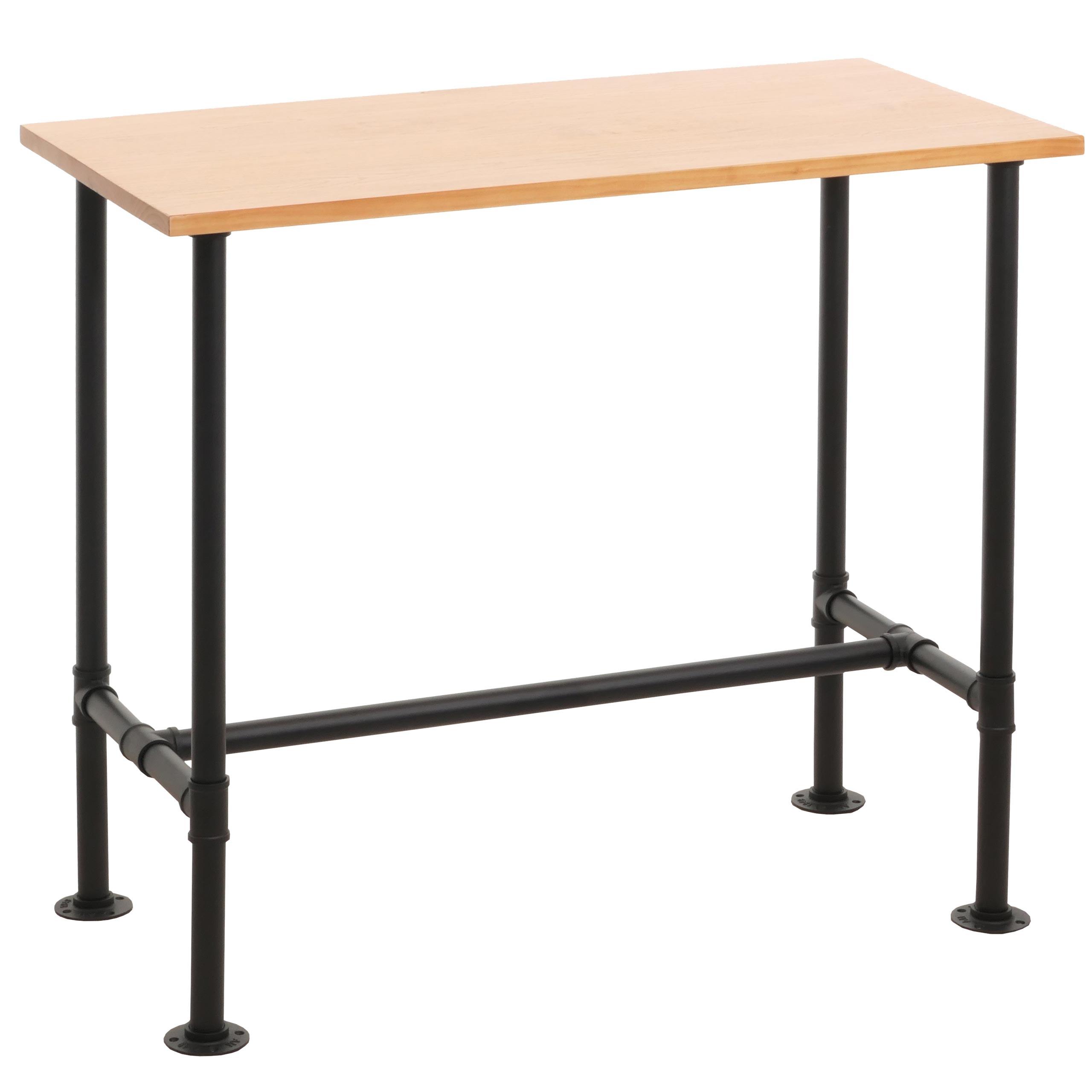 BARTISCH eckig Schwarz, Beige - Beige/Schwarz, Holz (61/120/108cm) - MCW