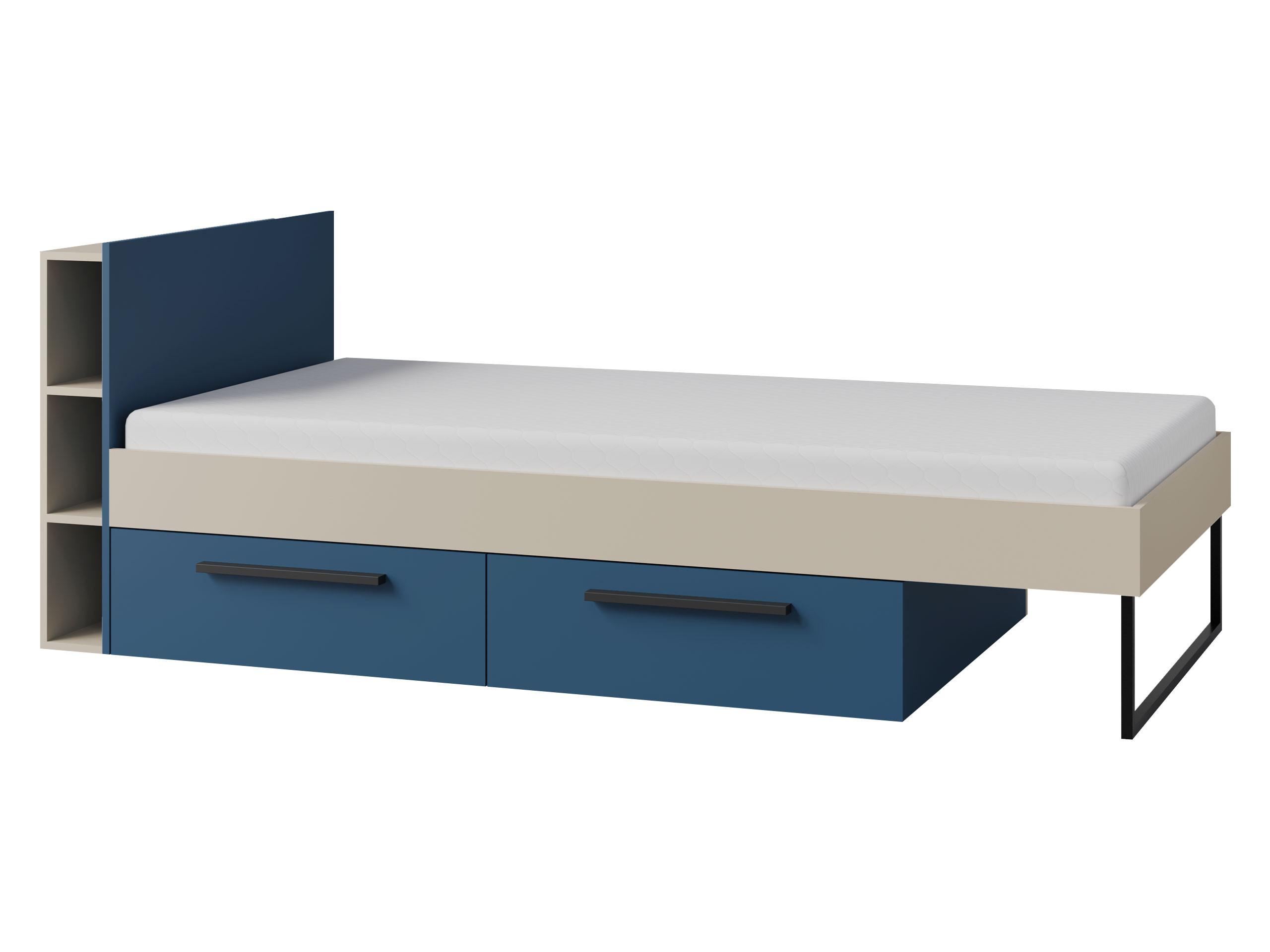 JUGENDBETT Lorin LO11 L / P - Kaschmir/Blau, Holzwerkstoff (90/200cm) - MIRJAN24