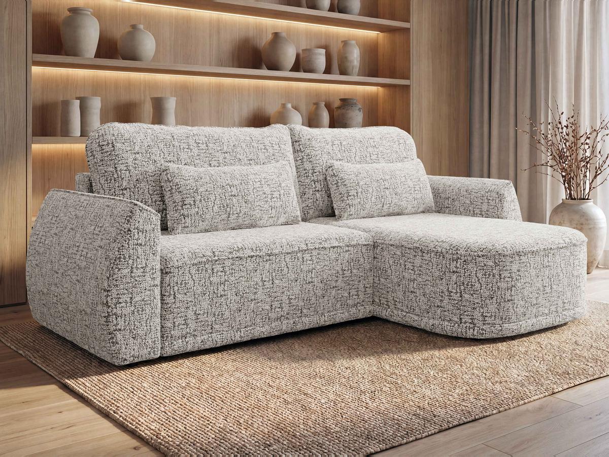 ECKSCHLAFSOFA Lorenzo - Hellgrau/Schwarz, Holz/Kunststoff (260/165cm) - MIRJAN24