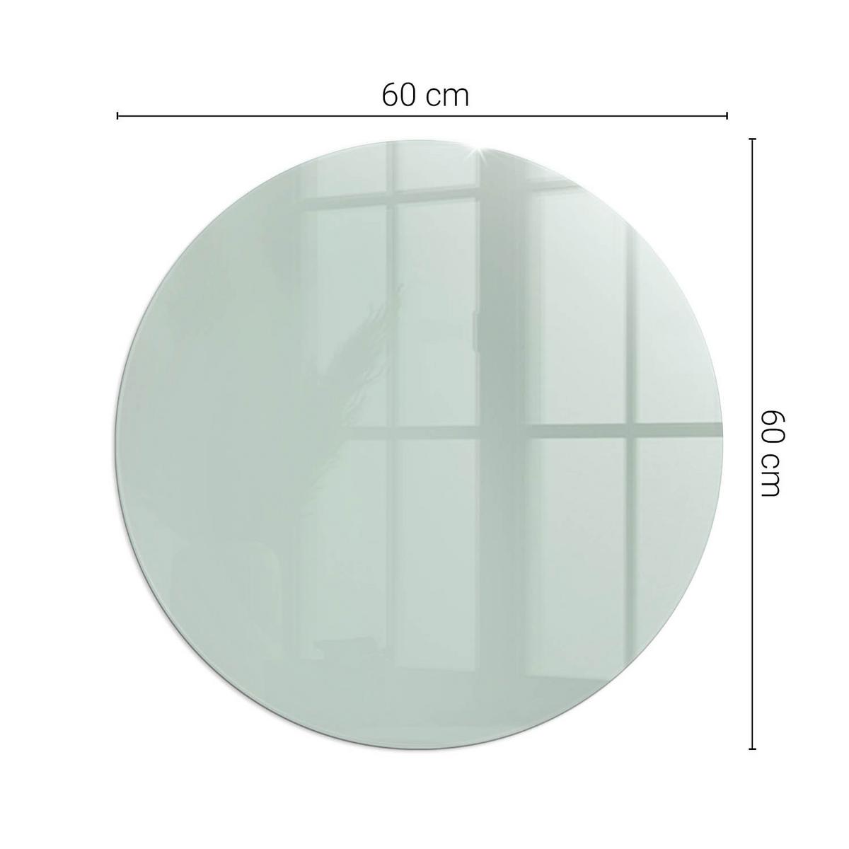 GLASPLATTE für Kamin Ø 60 cm - Grün, Glas (60/60/0.4cm) - TULUP