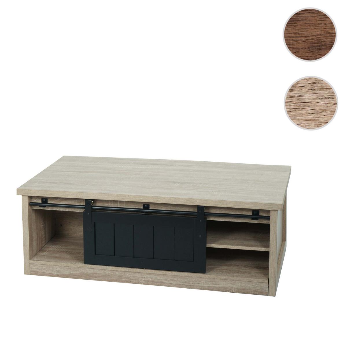 COUCHTISCH Buche Dekor, Schwarz - Buchefarben/Schwarz, Holz (60/120/44cm) - MCW