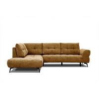 ECKSOFA SALVINI 5-Sitzer, dunkelgelb - Dunkelgelb/Schwarz, Holzwerkstoff/Textil (158/292cm) - Wozimo