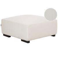 OTTOMANE Cord Cremeweiß Lungo - Creme, Textil (80/35/80cm) - Beliani