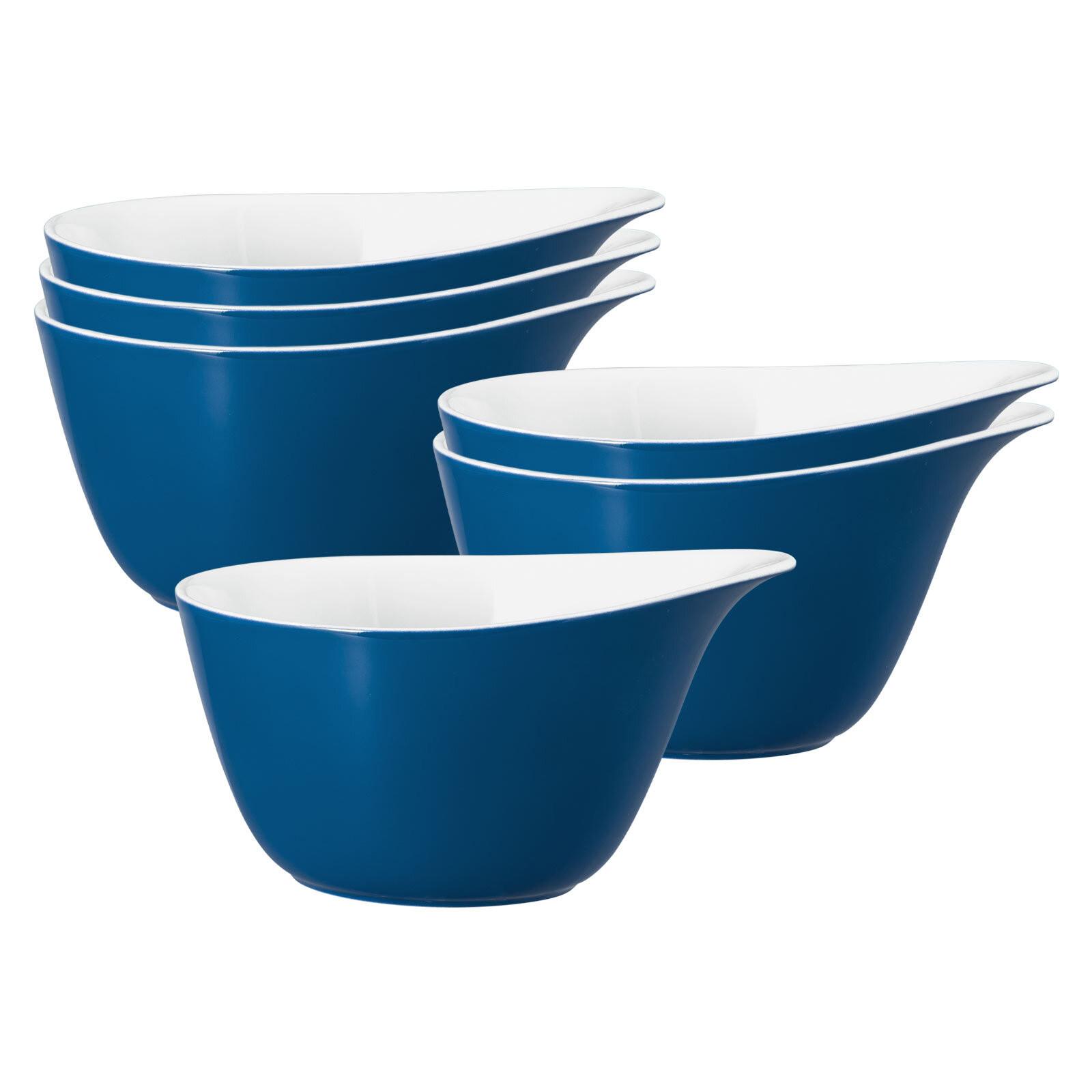 MÜSLISCHALEN Life Fashion Classic Blue 16 x 14 cm 6er Set - Blau, Keramik (15.7/13.7/8.4cm) - Seltmann Weiden