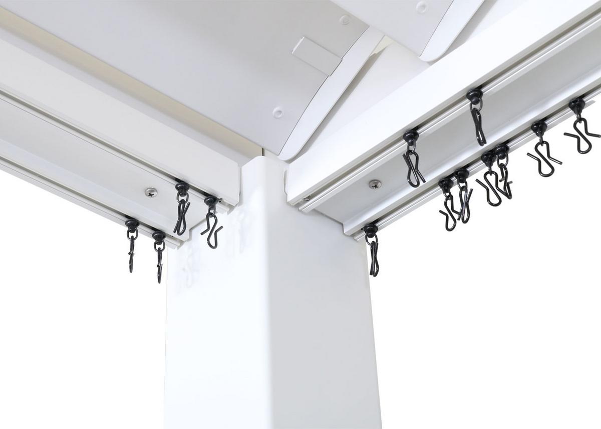 SEITENWAND FÜR PERGOLA Weiß - Weiß, Textil (340/234/1cm) - MCW