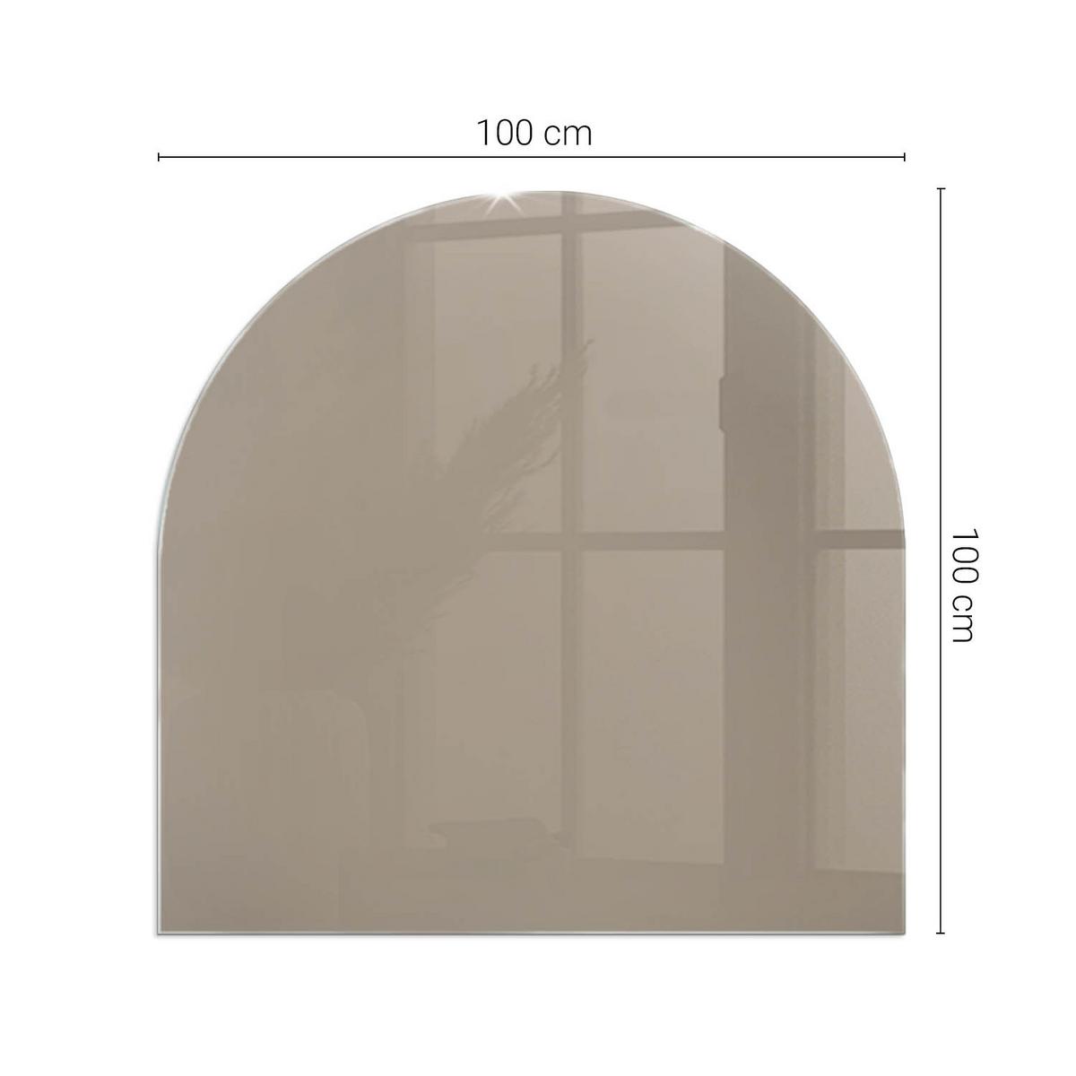 GLASPLATTE für Kamin 100x100 cm - Braun, Glas (100/100/0.4cm) - TULUP