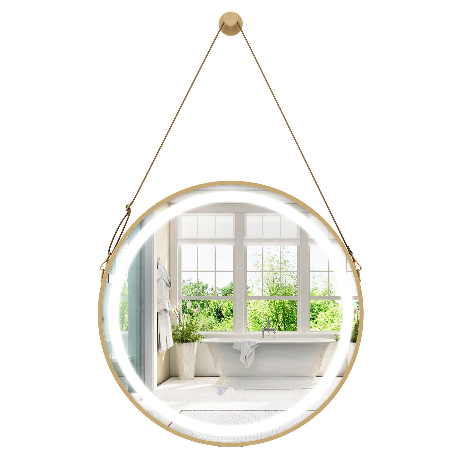 BADEZIMMERSPIEGEL Silber - Silberfarben, Glas (60/4.5/60cm) - COSTWAY