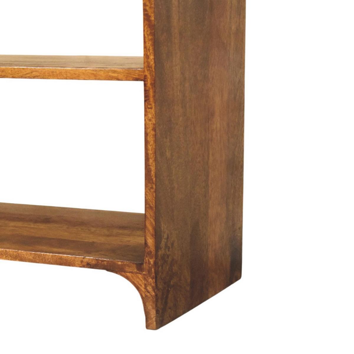 KONSOLENTISCH mit Kastanien-Finish, 2 Schubladen, 2 offene Ablagen, braun. - Braun, Holz (35/90/78cm) - Artisan Furniture