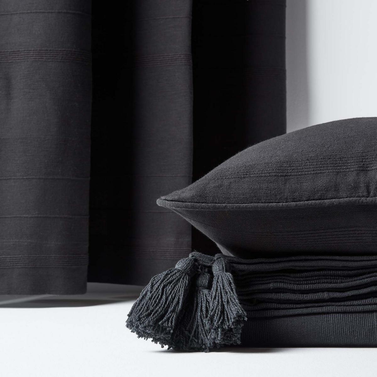 KISSENHÜLLE Rajput 45/45 cm, 100% Baumwolle - Schwarz, Textil (45/45cm) - Homescapes