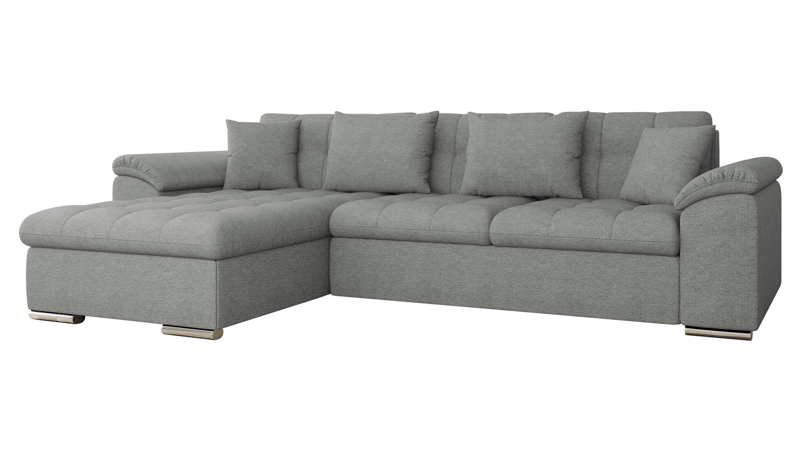 ECKSOFA Diana, Seite: Links - Alufarben, Holz/Textil (280/160cm) - MIRJAN24