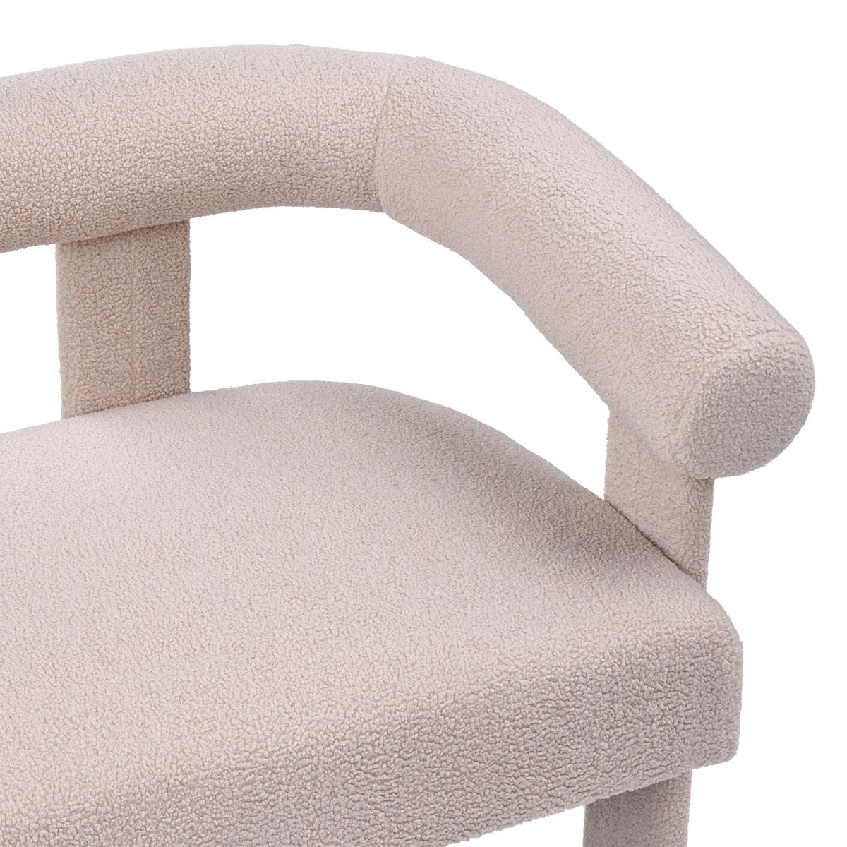 2-SITZER-SOFA Bouclé Hellbeige Ilbro - Beige, Textil (138/76/68cm) - Beliani