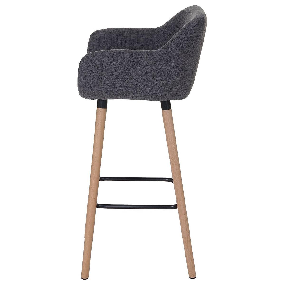 BARHOCKER Grau 2er-Set - Grau, Textil (53/99/45cm) - MCW
