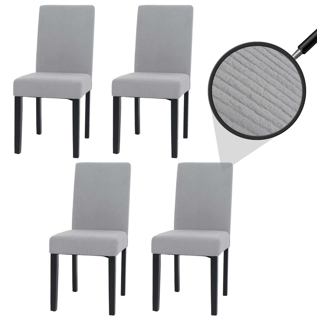 ESSZIMMERSTUHL Hellgrau 4er-Set - Hellgrau, Textil (42/90/50cm) - MCW